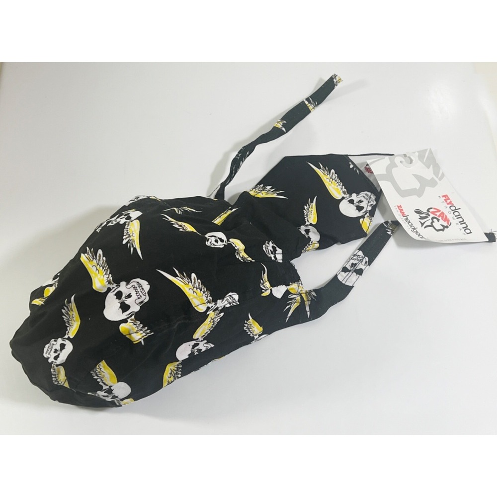 Zan Headgear Tank Skulls Flydanna Cruiser Motorcycle Headwear-Black / One Size